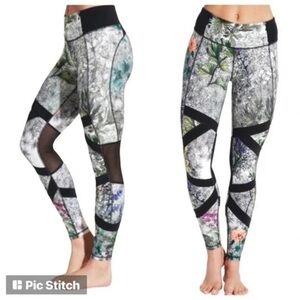 Calia Women’s Leggings Small Tropical Colorful Floral Activewear Workout